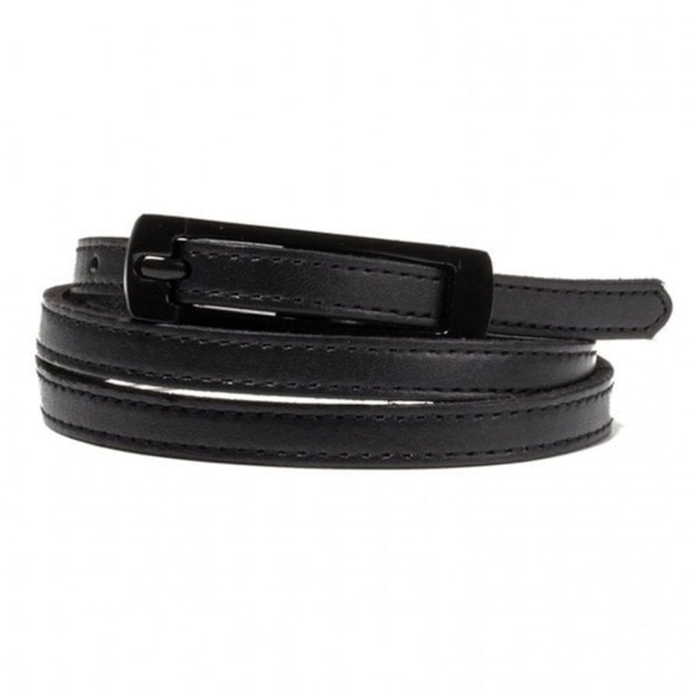 Black Halo Dress Waist Belt Leather Buckle Small